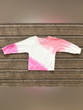 Splendid Pink & White Tie-Dye Kids Sweatshirt